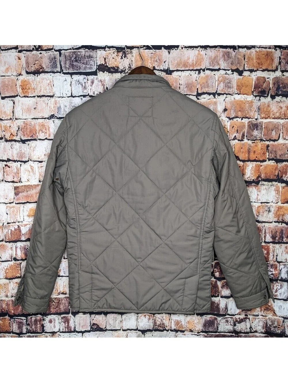 J. CREW Men's Quilted Padded Lightweight Jacket Button Shirt Men Small Sussex OD